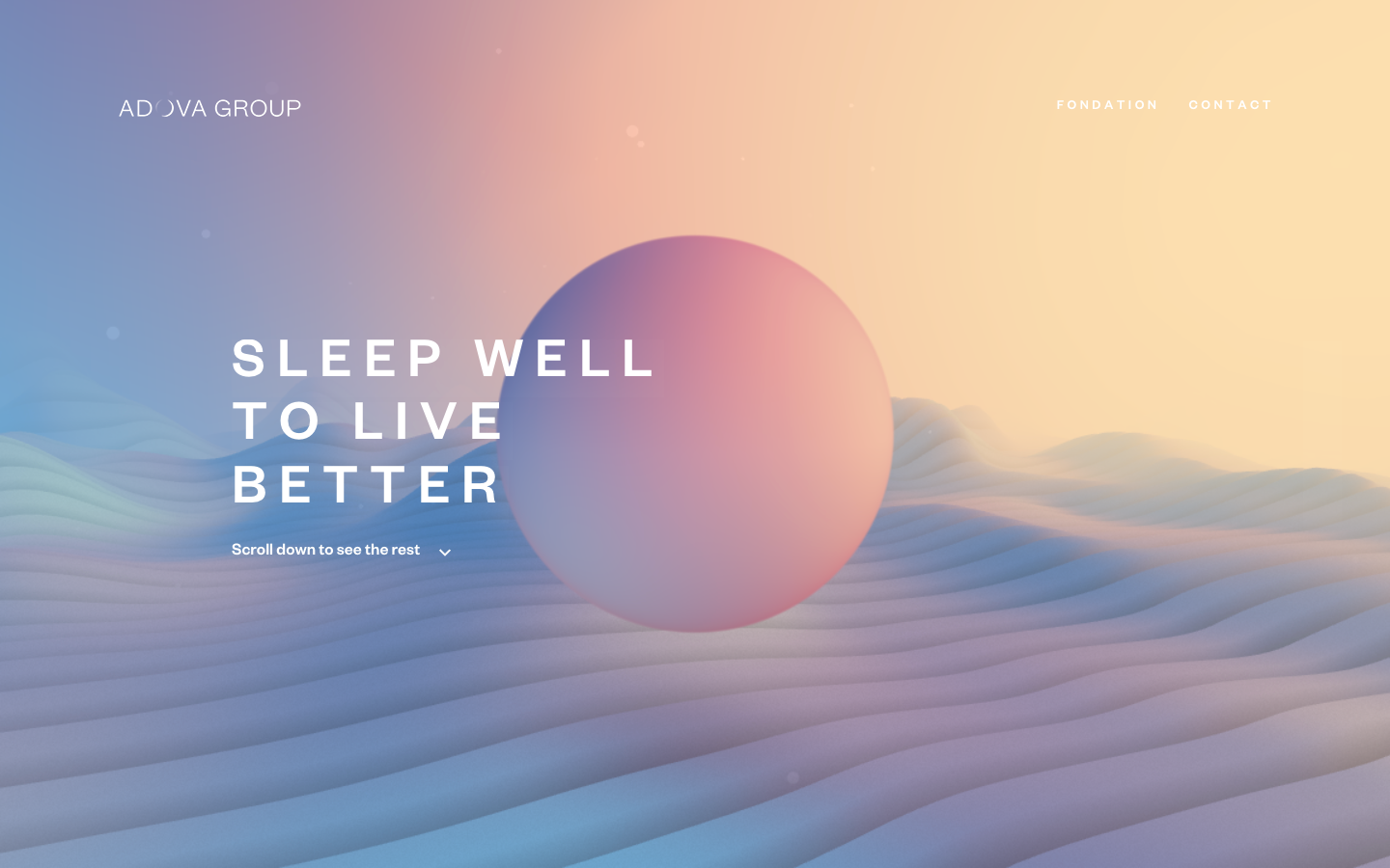 Adova website screenshot