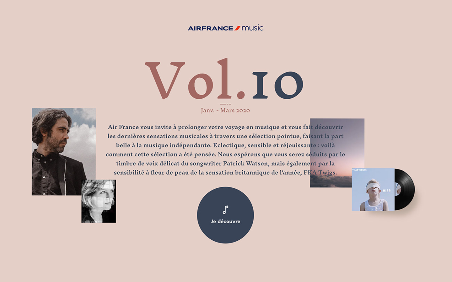 AirFrance Music website screenshot