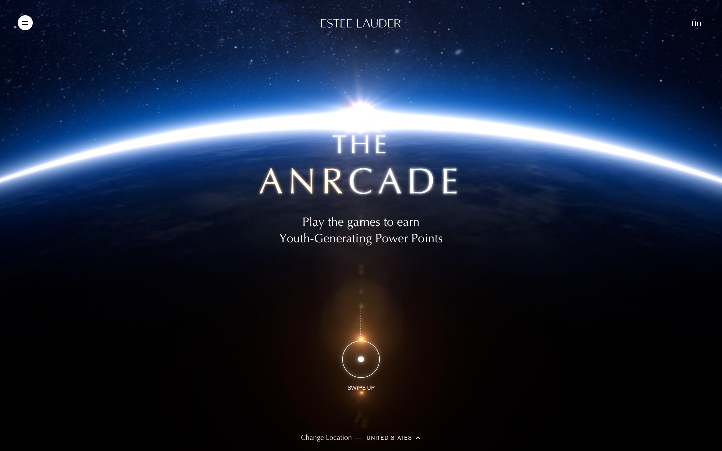 Estée Lauder website screenshot