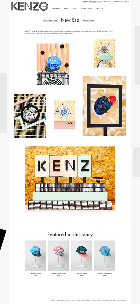 Kenzo website screenshot