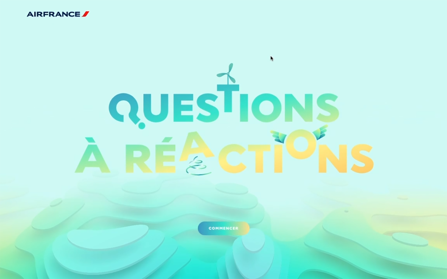 Airfrance Question in the sky website screenshot