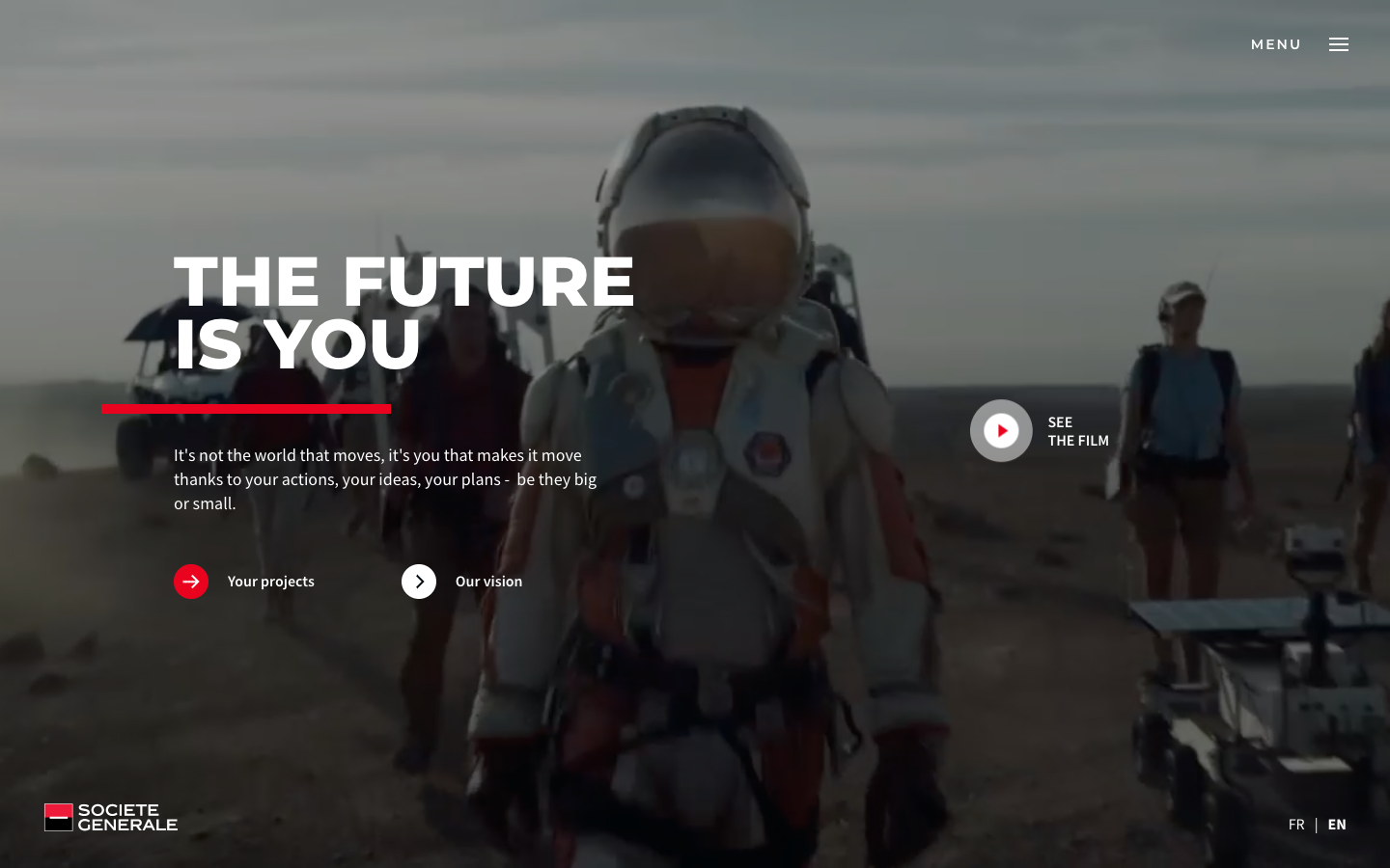 Sociéte géneral website screenshot